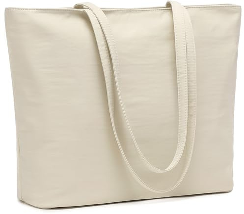 MORGLOVE Womens Waterproof Tote Bag Large Capacity Shoulder Handbag with Zip and Pockets
