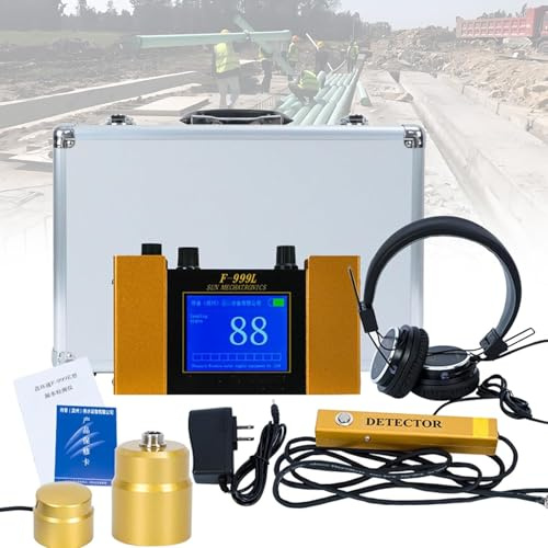 Detector De Fugas Agua SubterráNea Sensor GeóFono Fuga Agua EléCtrica Interior Y Exterior Sensor Fuga Aguas Preciso Confiable, Profundidad DeteccióN 3 Metros para Uso DoméStico Y Exterior