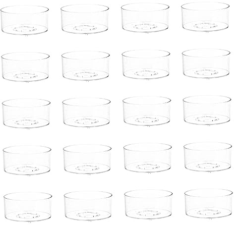 Caja de Plástico Ignífuga para Velas Diy, 20 Piezas para Cera