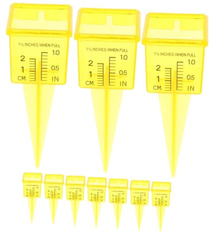 SHINEOFI 20pièces Pluviomètre De Jardin à Large Ouverture Et Lecture Facile Jauge Eau pour Pelouse Extérieure Et Terrasse avec Graduations