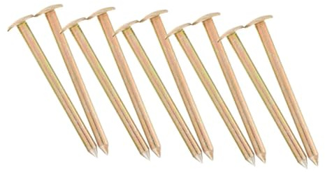 Abaodam 10 pièces Piquets de Mesure Galvanisé Clous de Marquage Permanents pour Arpentage Précision et Résistance pour Points de Contrôle et Observation Extérieur