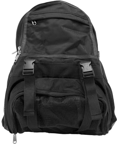 DANAIXZ Premium-Sportrucksack, extra große Kapazität, Oxford-Stoff, mehrere Fächer, Sporttasche für Fußball, Basketball, Ausrüstung, Aufbewahrung und Reisen, 40 x 30 x 25 cm (Schwarz)
