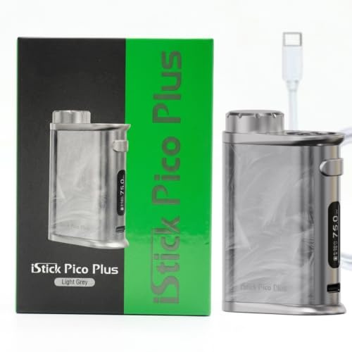 Per Eleaf iStick Pico Plus Mod 75 W Box Vape | Modalità VW/TC | Batteria 18650 [Non incluso] Ricarica rapida USB-C 5V/2A | Compatibile con Serbatoio Melo 4S/GTL X Tank (Grigio chiaro) -Senza liquido