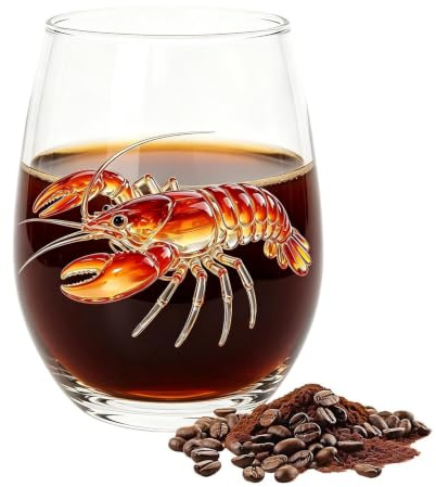Genérico Copas De Vino Sin Tallo Vasos Novedosos Con Temática Marina 400ml