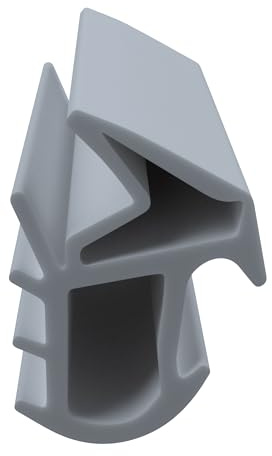 DIWARO® Stahlzargen-Dichtung SZ107 | grau | 5 lfm für Haus- und Innentüren. Zum Schallschutz und abdichten der Tür. Bestehend aus TPE (Thermoplastischen Elastomer)