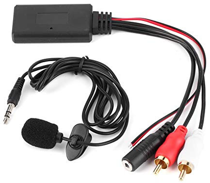 Module AUX Bluetooth, Module adaptateur autoradio, Module AUX Bluetooth 2 Adaptateur de câble avec microphone mains libres remplacement pour Alpine remplacement pour Pioneer
