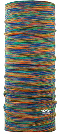 P.A.C. Merino Wolle Multifunktionstuch | Weiche Merinowolle, temperaturregulierend, wärmt im Winter und kühlt im Sommer