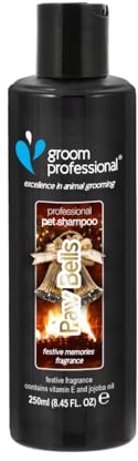 GROOM PROFESSIONAL Paw Bells Hundeshampoo - Hundeshampoo Gegen Geruch - Tiefenreinigendes Shampoo - Reinigt & Beseitigt Gerüche - Macht das Fell Weich & Kämmbar - Festlicher Duft, 250ml