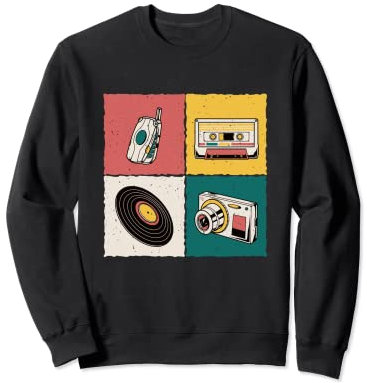 Retro 80's 90's Nostálgico Gadgets Vintage Sudadera