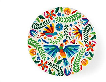 Excelsa Mexican Flower Sottopentola, Ceramica dolomite e sughero, Cm. 16 x 16