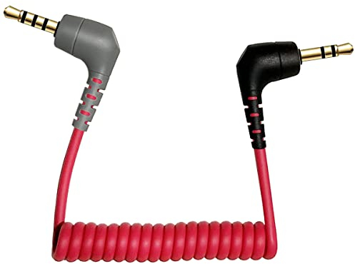 QJYTH TRS to TRRS Adapter, SC7 Patch Microphone Cable Compatible with Rode SC7，VideoMic, VideoMicro Go, Boya and More External Mic, TRRS Cord Fits for iPhone, Smartphone and Tablets