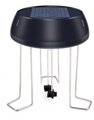 Solarwasser Wiggler für Vogelbad, Solar-Vogeltränke mit Metallpfahl, Solarantriebswasserwichern für Garten/Teich Dekoration