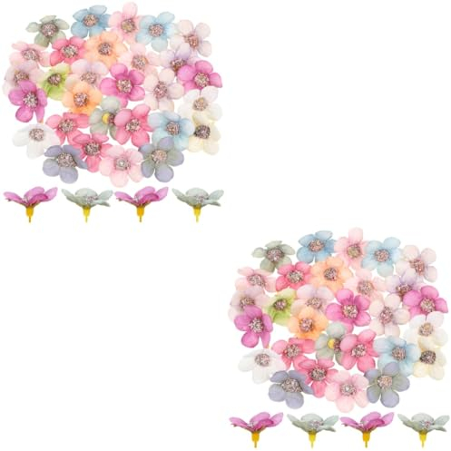 ABOOFAN 300 STK künstliche Blumenköpfe basteln Mini-Seidenblumen hochzeitsdeko Blumengirlande gefälschte Blumen Blumendekoration selber Machen gefälschte Gänseblümchen die Blumen