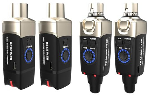 Xvive U3D Dual Wireless Audio System for Dynamic Microphones and Active Monitors