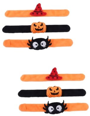 TOYANDONA 6stücke Teiliges Halloween Junge Mädchen Wristband Spaßige Ringe Mit Kürbis Hut Für Partys Geburtstagsfeiern Und Bühnenaufführungen Bequeme Und Lustige Accessoires Für