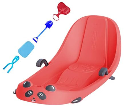 Luge à Neige orientable pour, Luge à Neige - Luge orientable pour Les Tout-Petits - Luge familiale extérieure antidérapante avec Ceinture de sécurité pour la Famille, Les Tout-Petits et Les garçons