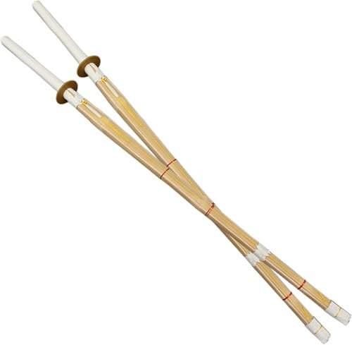Naturligt bambu samurai svärd, trä Kendo övningssvärd, handgjorda japanska katana i trä för träning, presenter, cosplay-2PCS||120CM