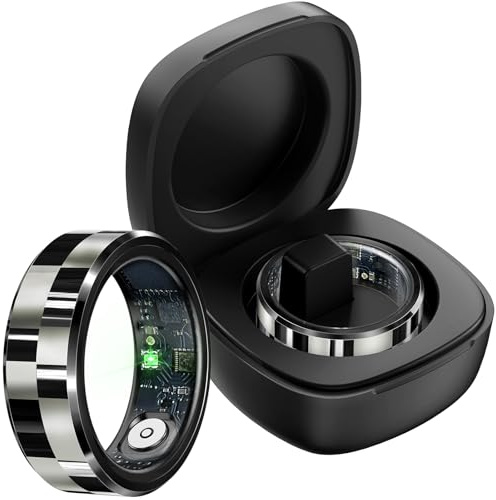findtime Smart Ring Fitness Ring Smartringe für Herren Damen Android iOS Herzfrequenzmessung Health Tracker Ring Schlafanalyse Pulsmesser Schrittzähler Sportdaten Smartring Aktivitätstracker