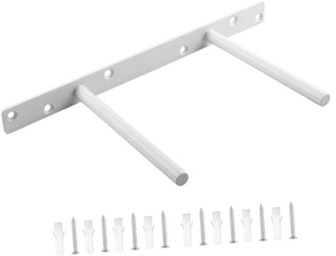 CANIGHT Support D'Étagère Flottante Invisible Double T Poles En Acier Charge Lourde Kit De Fixation Avec 8 Vis Expansibles Pour Montage Murale Idéal Pour Rangements Modernes