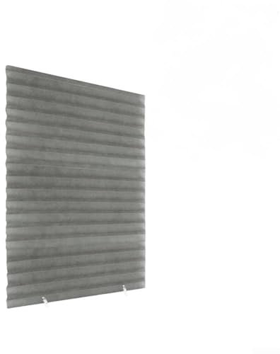 Gdfnmogo Verdunkelungsrollos für Fenster, Faltrollo, temporäre Verdunkelungsrollos, für Schlafzimmer, Küche, Badezimmer, Fenster, Kinderzimmer, Dachboden, Reisen, mit 2 Clips (grau)