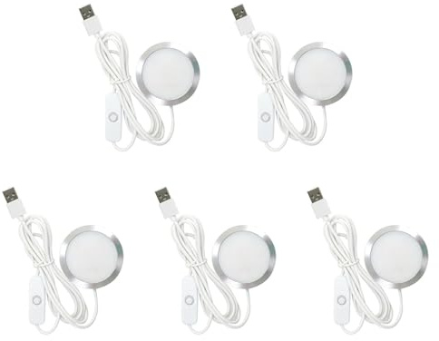 rieder 5X Kit Lampada LED DIY: Solo Accessori Hardware, Parte Stampata in 3D, Progetto di Illuminazione Personalizzato A Risparmio Energetico e Luce Brillante