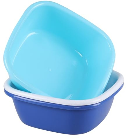 Vareone 3 Pack Plastic Washing Up Bowl, Square Washing Bowl for Sink Kitchen Basin Mixing Dish, Multi-Purpose Basin Mixing Sink Tidy Organizers