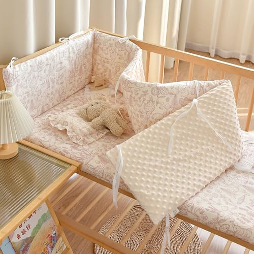 PTKG Protection RembourréE pour Rail de Berceau,Tours de Lit pour Tout-Petits,Contour de Lit Bebe,Couvre-Rail de Lit de BéBé,Gaine de SéCurité Autour du Lit BarrièRe,B10,120 * 28cm
