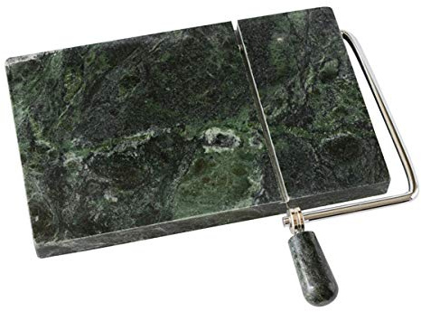 Käsebrett aus grünem Marmor, italienischer grüner Marmor, Cheese Wire Board