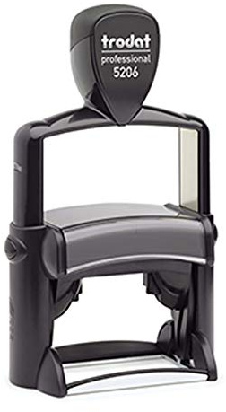 Stempel Trodat Professional 5206-56x33mm - 7-zeiliger Stempel, Metallstempel aus Edelstahl, sehr hochwertig, gleich Online gestalten!!! (Metall)