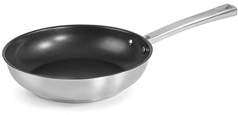 Lacor Foodie Padella In Acciaio Inox 18, 10, Padella Antiaderente, Compatibile Con Tutti I Tipi Di Fornelli E Forno, Ecologica, Priva Di Pfoa, Acciaio Inox, 28 Cm