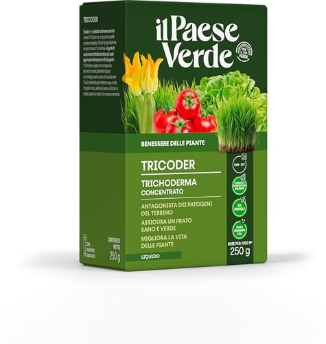 Il Paese Verde Tricoder, 250g | Concime a base di Trichoderma per prato e altre piante che mantiene la sanità delle radici - Prodotto liquido