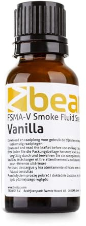 BeamZ FSMA-V - Aditivo de aroma vainilla para líquido de humo y niebla | Botella de 20 ml compatible con máquinas de humo y niebla, crea ambientes agradables con esencia de vainilla en cada fiesta