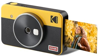 Kodak Mini Shot 2 Retro Portable Wireless Instant Camera & Photo Printer, Compatible with iOS & Android and Bluetooth Devices, Real Photo (2.1x3.4) 4Pass Technology - Yellow