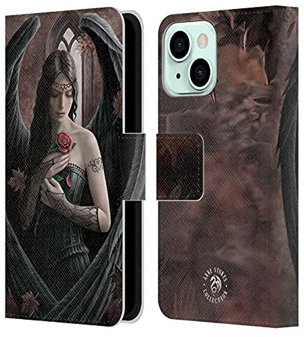 Head Case Designs Licenza Ufficiale Anne Stokes Rosa Angeli Custodia Portafoglio in Pelle Compatibile con Apple iPhone 13 Mini