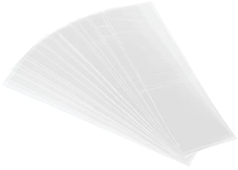 PATIKIL 250Pack Perforierte Folie PVC Schrumpfband für Kappe 105x30mm Klar