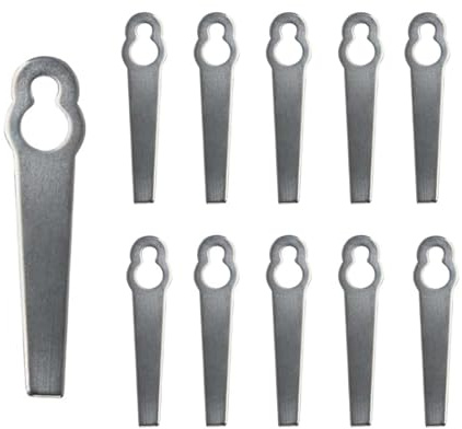 Metallmesser für Rasentrimmer, 10 Stück ZoneYan Rasentrimmer Klingen Metall, Replacement Blades for Grass Trimmer Ersatzmesser