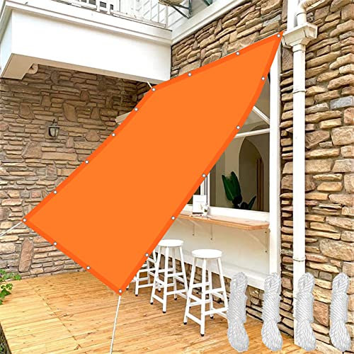 Tenda a Vela Rettangolare 1.8 x 2.6 m Acqua Resistente al Vento Vela Ombreggiante Impermeabile conKit di Fissaggio e Installazione per Giardino Terrazzo, Arancione