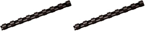 Fellowes Binderücken für Plastikbindung, 12 mm Durchmesser, 21 Ringe, für A4 Dokumente, schwarz, Packung mit 50 Stück