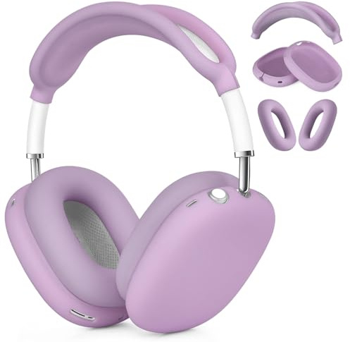 VISOOM Case für Airpods Max Kopfhörer, weiche Silikon Schutzhülle für Apple Airpod Max Zubehör Cases(Lila)