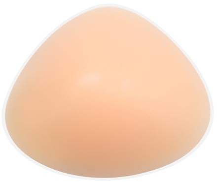 FESVINA Inserto triangolare in silicone per potenziare il reggiseno concavo per mastectomia protesi crossdresser, Beige, D Cup (500g/piece)