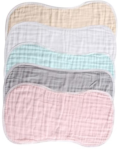 HAPINARY 5 Piezas Toallas Absorbentes Bebe Toalla De Baño Infantil Paños para Eructar Bebés Paño De HIPO De Bebé Toallas De Algodon Niño Pequeño Toallita Algodón El Círculo