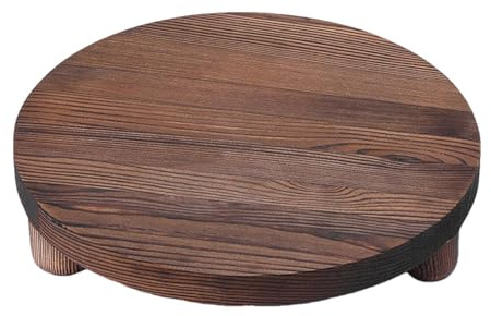 Runder Display-Riser, Holzerhöhung für Dekoration, rustikaler Holzsockel, dekorativer Tablettständer, Holztablett, rundes Holztablett für Küchentheke, Holzsockel für Blumentopf, Innenbereich