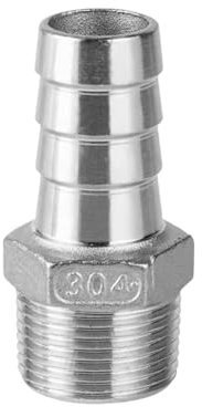 JrEam Sanitäranschluss 1/4 1/2 (6 8 10 12 15 20 mm) 304 Edelstahl männlich weiblich Gewindeanschluss Schlauch Sanitär Rohrbogen (Color : Male Thread, Size : 8MM_3/4)