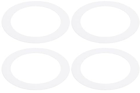 PATIKIL Anneaux de Rattrapage de 4 Pièces pour Éclairage Encastré, Diamètre Intérieur de 4,92, Diamètre Extérieur de 6,69, Couverture en Métal, Finition Mate Blanche