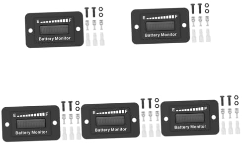 jojofuny 5sätze Golfwagen Batterieanzeige Einstellbares Batteriemessgerät Lcd Display Für Elektrofahrzeuge Und Gabelstapler Vielseitiger Akku-statusmonitor Schwarz