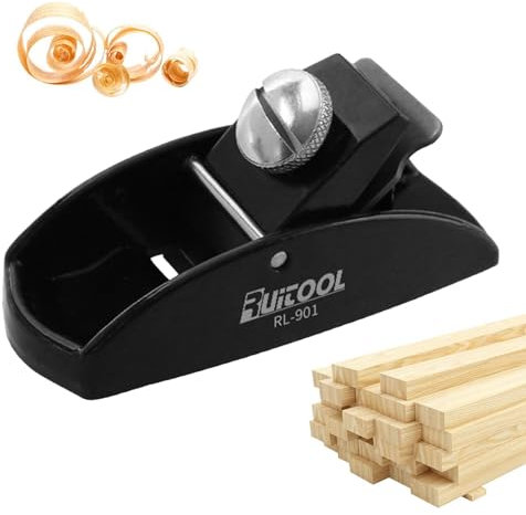Besreey pialla in legno, piccola pialla in legno, Attrezzo manuale per pialla in legno con finiture in legno, Pialla da rifilatura a fondo, pialla per porta a rasoio, pialla per bordi, utensile