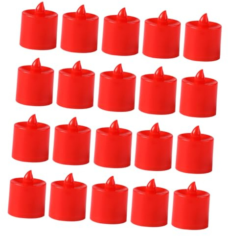 VOSAREA 20pièces Bougies Led Sans Flamme De Bougies Décoratives Pour Événements Ambiance Romantique Et Fêtes Accessoires Pour Mariage Et Célébrations Éclairage Chaleureux Et