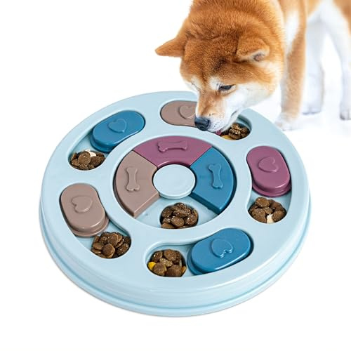 Blanlody Hundleksak intelligens, intelligensleksak för hundar med pipande interaktiv hundleksak med sysselsättning, foderleksak hund för små, medium, stora hundar och katter
