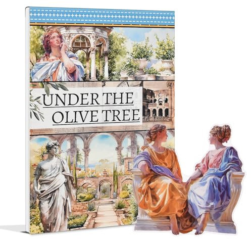 Snylcce Under The Olive Tree Theme Sticker Scrapbooking Supplies for Junk Journal, 20 Sheets PET Stickers - Vintage Journaling Stickers, Ephemera Sticker Book Pre Cut, Junk Journal Supplies