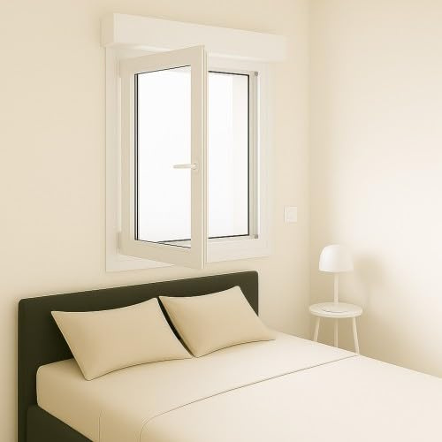 Fenêtre PVC blanc 1 vantail avec volet roulant électrique dimensions tableau H 95 x L 60 cm tirant gauche pour pose en neuf - GEFRADIS - fabrication française